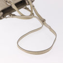 Miu Miu Hand Bag Leather 2way Gray Silver Auth 185170V-9