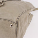Miu Miu Hand Bag Leather 2way Gray Silver Auth 185170V-17