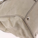 Miu Miu Hand Bag Leather 2way Gray Silver Auth 185170V-18