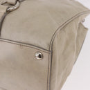 Miu Miu Hand Bag Leather 2way Gray Silver Auth 185170V-19