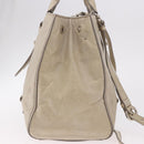 Miu Miu Hand Bag Leather 2way Gray Silver Auth 185170V-5