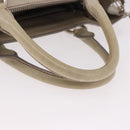 Miu Miu Hand Bag Leather 2way Gray Silver Auth 185170V-8