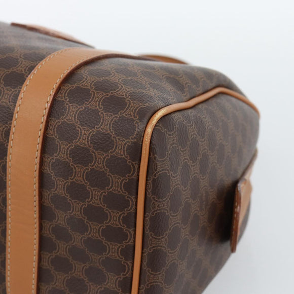 CELINE Macadam Canvas Hand Bag PVC Leather Brown Gold Auth 185171V