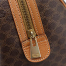 CELINE Macadam Canvas Hand Bag PVC Leather Brown Gold Auth 185171V-17