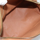 CELINE Macadam Canvas Hand Bag PVC Leather Brown Gold Auth 185171V-10