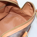 CELINE Macadam Canvas Hand Bag PVC Leather Brown Gold Auth 185171V-18