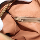 CELINE Macadam Canvas Hand Bag PVC Leather Brown Gold Auth 185171V-20