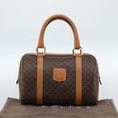 CELINE Macadam Canvas Hand Bag PVC Leather Brown Gold Auth 185171V-12
