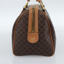 CELINE Macadam Canvas Hand Bag PVC Leather Brown Gold Auth 185171V-4