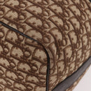 Christian Dior Trotter Canvas Boston Bag Brown Gold Auth 185175A-9