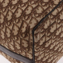 Christian Dior Trotter Canvas Boston Bag Brown Gold Auth 185175A-16