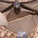 Christian Dior Trotter Canvas Boston Bag Brown Gold Auth 185175A-17