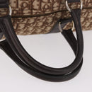 Christian Dior Trotter Canvas Boston Bag Brown Gold Auth 185175A-7
