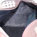 Burberrys Nova Check Boston Bag Canvas Beige Gold Auth 185176-21