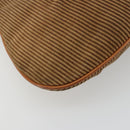 Christian Dior Shoulder Bag Suede Brown Silver Auth 185178V-16