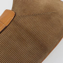 Christian Dior Shoulder Bag Suede Brown Silver Auth 185178V-8