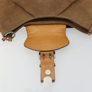 Christian Dior Shoulder Bag Suede Brown Silver Auth 185178V-9