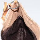 Christian Dior Shoulder Bag Suede Brown Silver Auth 185178V-21