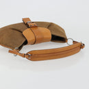 Christian Dior Shoulder Bag Suede Brown Silver Auth 185178V-7