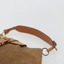 Christian Dior Shoulder Bag Suede Brown Silver Auth 185178V-14
