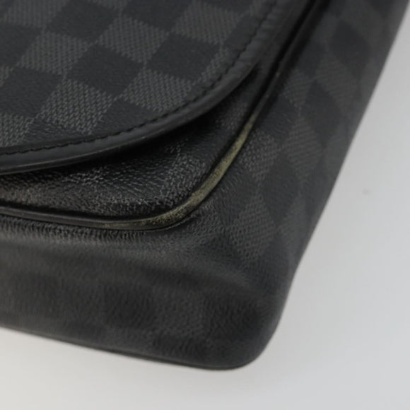 LOUIS VUITTON Damier Graphite Daniel MM Shoulder Bag N58029 LV Auth 185180