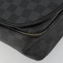 LOUIS VUITTON Damier Graphite Daniel MM Shoulder Bag N58029 LV Auth 185180-9
