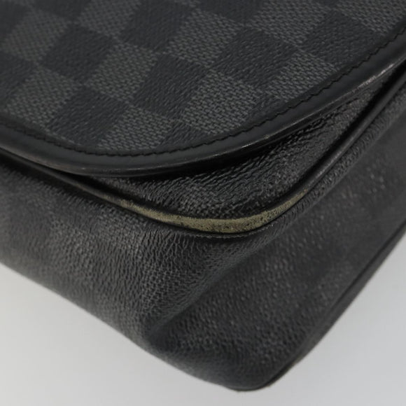 LOUIS VUITTON Damier Graphite Daniel MM Shoulder Bag N58029 LV Auth 185180