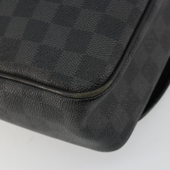 LOUIS VUITTON Damier Graphite Daniel MM Shoulder Bag N58029 LV Auth 185180
