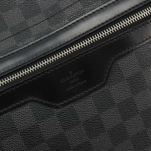 LOUIS VUITTON Damier Graphite Daniel MM Shoulder Bag N58029 LV Auth 185180