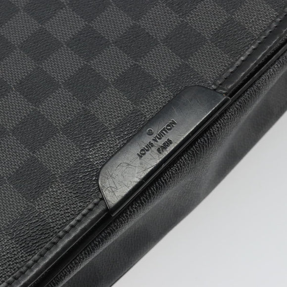 LOUIS VUITTON Damier Graphite Daniel MM Shoulder Bag N58029 LV Auth 185180