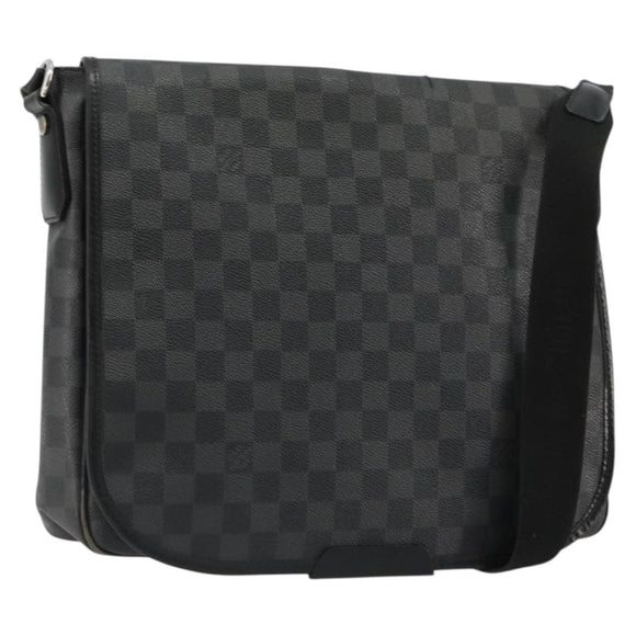 LOUIS VUITTON Damier Graphite Daniel MM Shoulder Bag N58029 LV Auth 185180