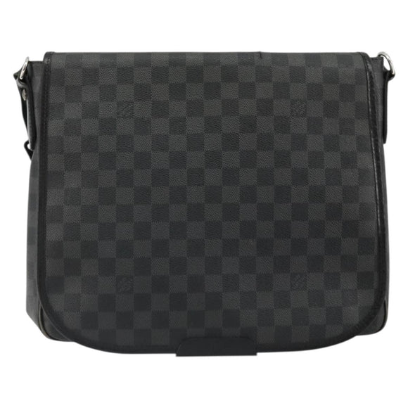 LOUIS VUITTON Damier Graphite Daniel MM Shoulder Bag N58029 LV Auth 185180