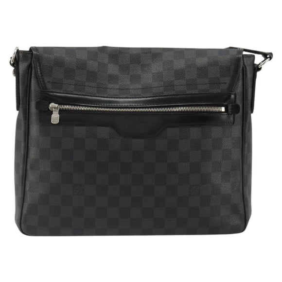 LOUIS VUITTON Damier Graphite Daniel MM Shoulder Bag N58029 LV Auth 185180