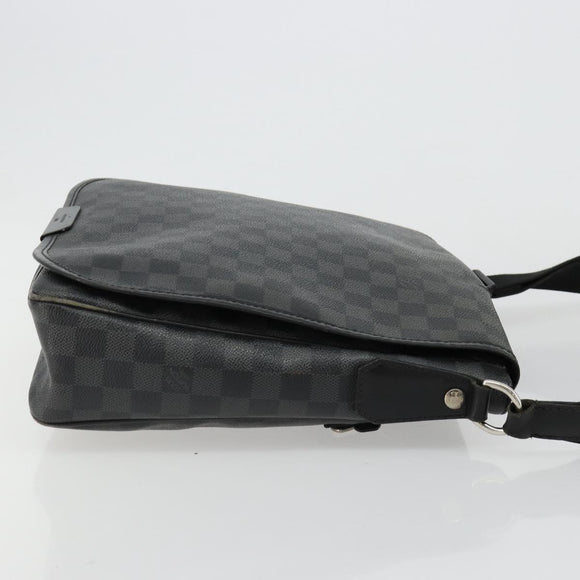 LOUIS VUITTON Damier Graphite Daniel MM Shoulder Bag N58029 LV Auth 185180