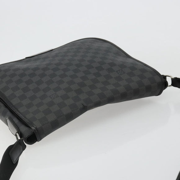 LOUIS VUITTON Damier Graphite Daniel MM Shoulder Bag N58029 LV Auth 185180