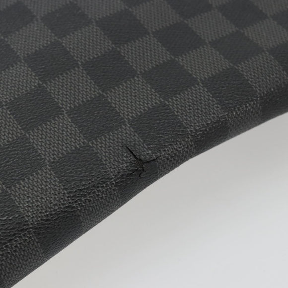 LOUIS VUITTON Damier Graphite Daniel MM Shoulder Bag N58029 LV Auth 185180