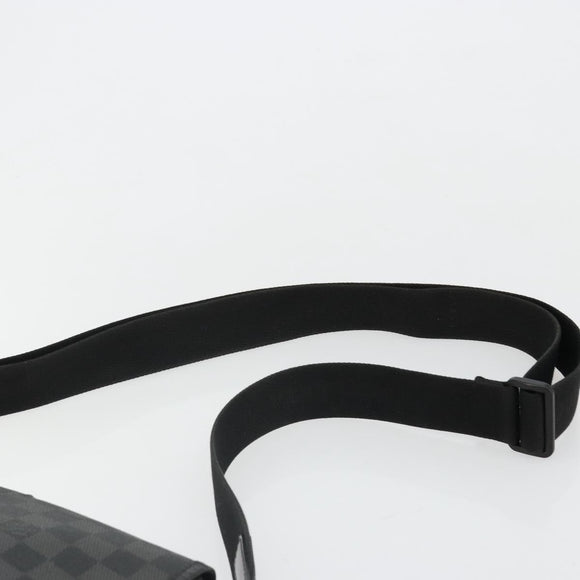 LOUIS VUITTON Damier Graphite Daniel MM Shoulder Bag N58029 LV Auth 185180
