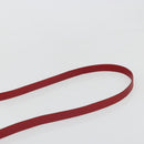 CELINE Belt Bag Micro Hand Bag Leather 2way Red Silver Auth 185181V-10