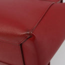 CELINE Belt Bag Micro Hand Bag Leather 2way Red Silver Auth 185181V-14