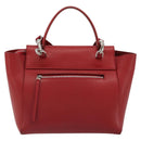 CELINE Belt Bag Micro Hand Bag Leather 2way Red Silver Auth 185181V-3