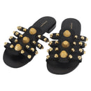 BALENCIAGA Sandals Leather Black Auth 185184A-1