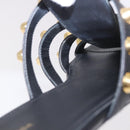BALENCIAGA Sandals Leather Black Auth 185184A-15