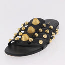 BALENCIAGA Sandals Leather Black Auth 185184A-19