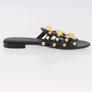 BALENCIAGA Sandals Leather Black Auth 185184A-21