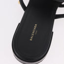 BALENCIAGA Sandals Leather Black Auth 185184A-30