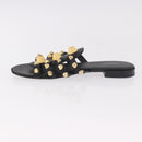 BALENCIAGA Sandals Leather Black Auth 185184A-5