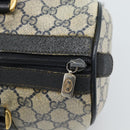 GUCCI GG Supreme Sherry Line Hand Bag PVC Navy Gold 39 02 007 Auth 185185-17
