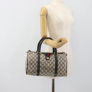 GUCCI GG Supreme Sherry Line Hand Bag PVC Navy Gold 39 02 007 Auth 185185-22