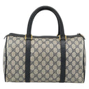 GUCCI GG Supreme Sherry Line Hand Bag PVC Navy Gold 39 02 007 Auth 185185-2