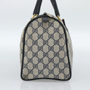 GUCCI GG Supreme Sherry Line Hand Bag PVC Navy Gold 39 02 007 Auth 185185-3
